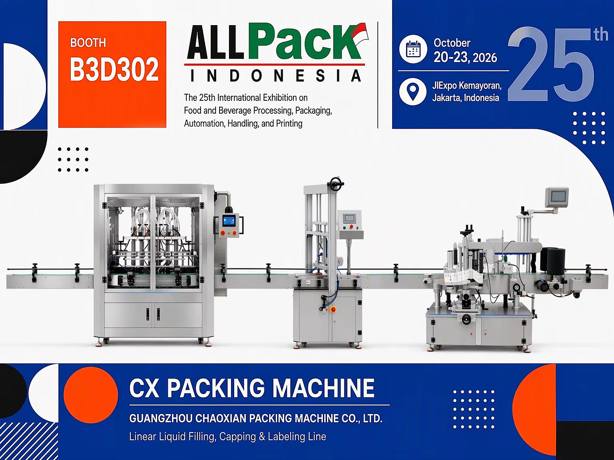 CX PACKING MACHINE to Exhibit at ALLPACK INDONESIA 2026 – Visit Us at Booth B3D302