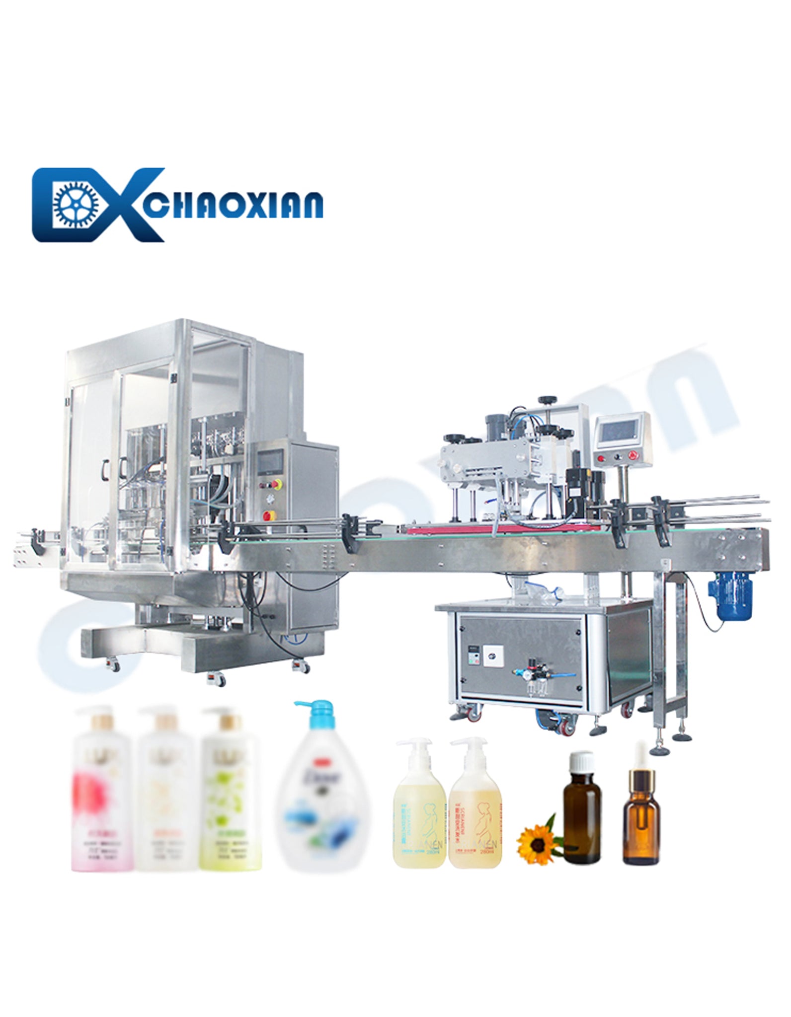 Automatic Bottle Liquid Filling and Capping Machine Production Line