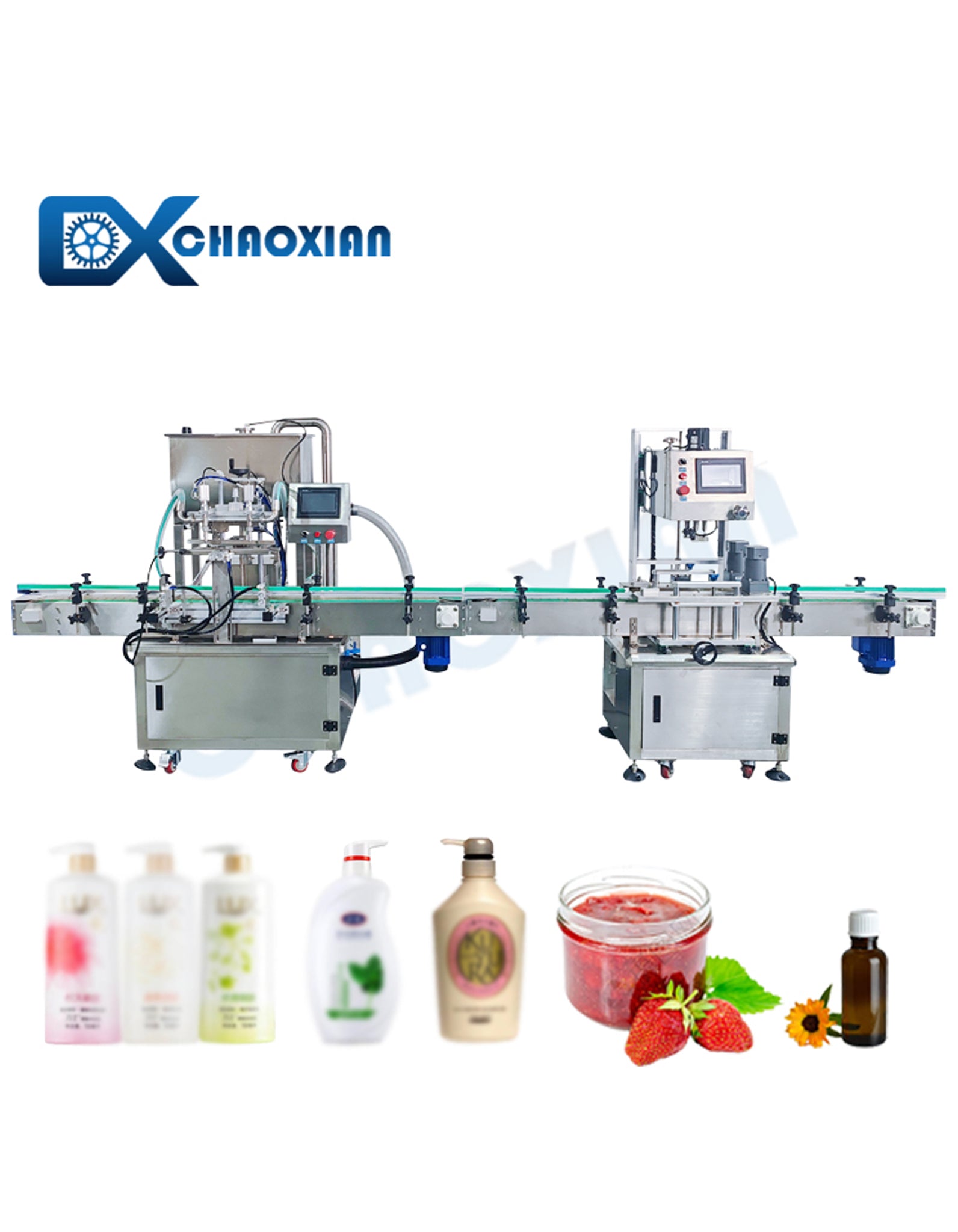 Automatic Bottle Liquid Filling and Capping Machine Production Line