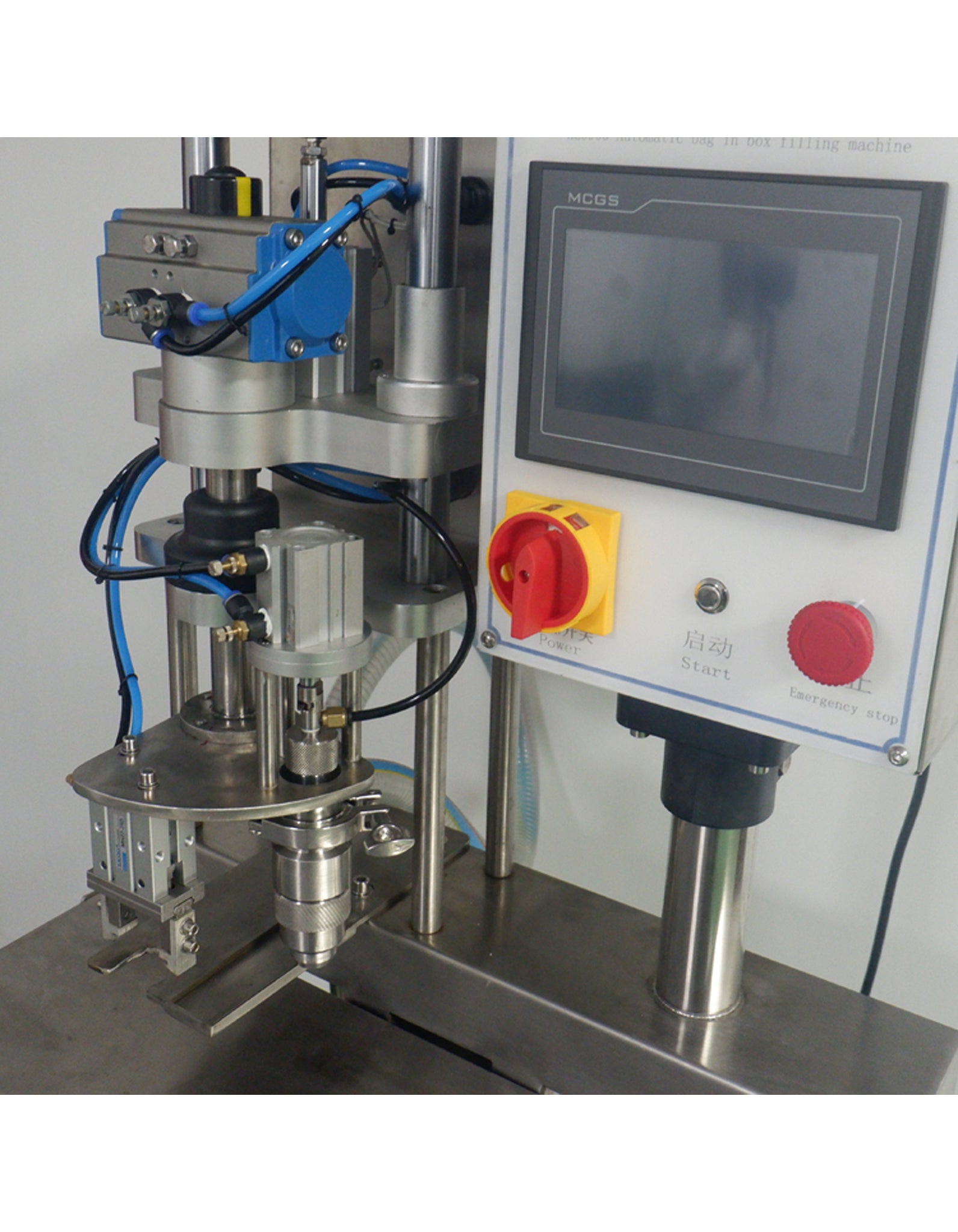 Automatic Bag in Box BIB Liquid Filling and Capping Machine