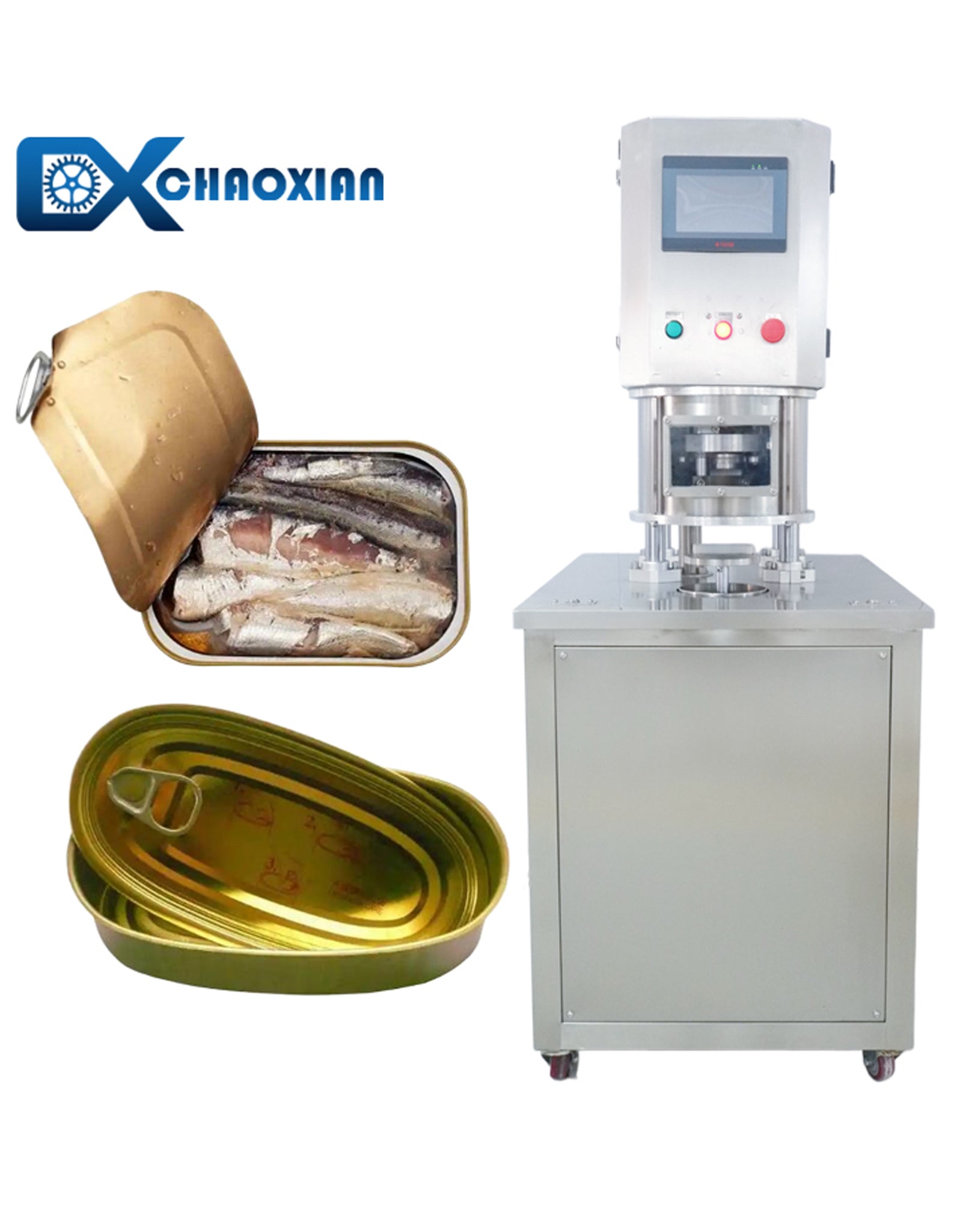 CX Semi Automatic Rectangle Can Vacuum Sealing Machine Square Can Oval Can Vacuum Seamer