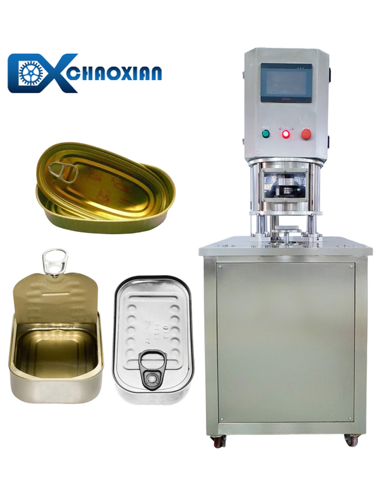CX Semi Automatic Rectangle Can Vacuum Sealing Machine Square Can Oval Can Vacuum Seamer