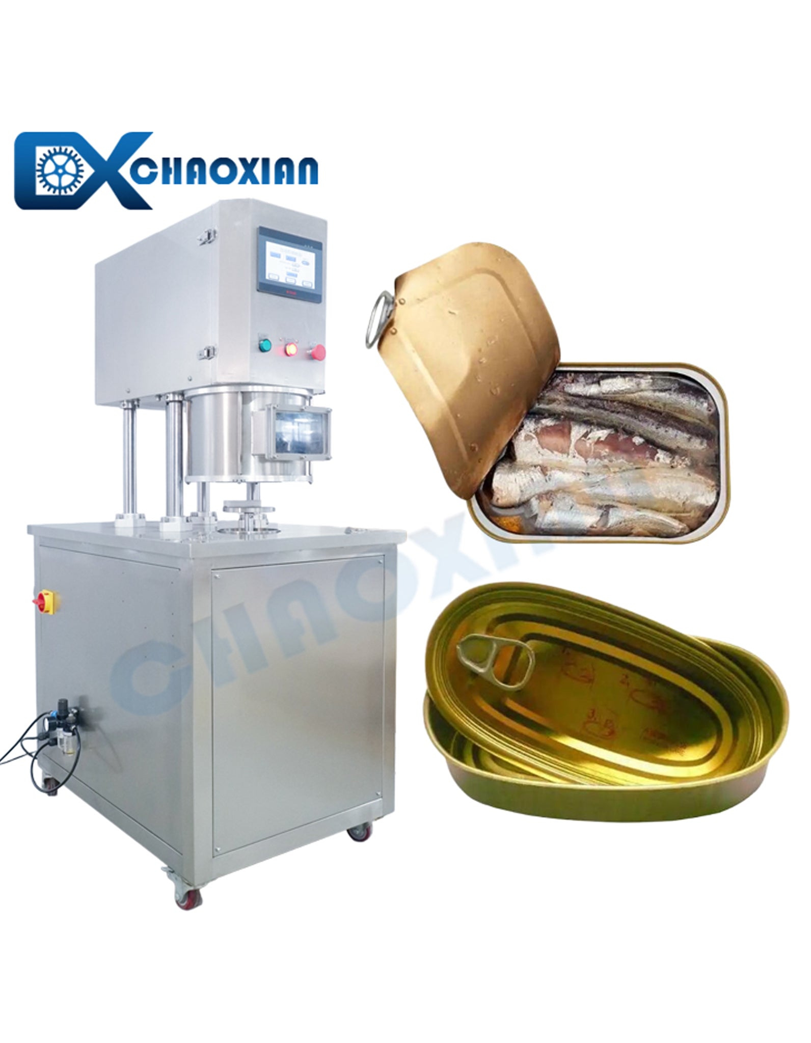 CX Semi Automatic Rectangle Can Vacuum Sealing Machine Square Can Oval Can Vacuum Seamer