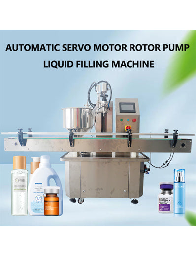 Automatic Servo Motor Drive Rotor Pump Liquid Filling Machine
