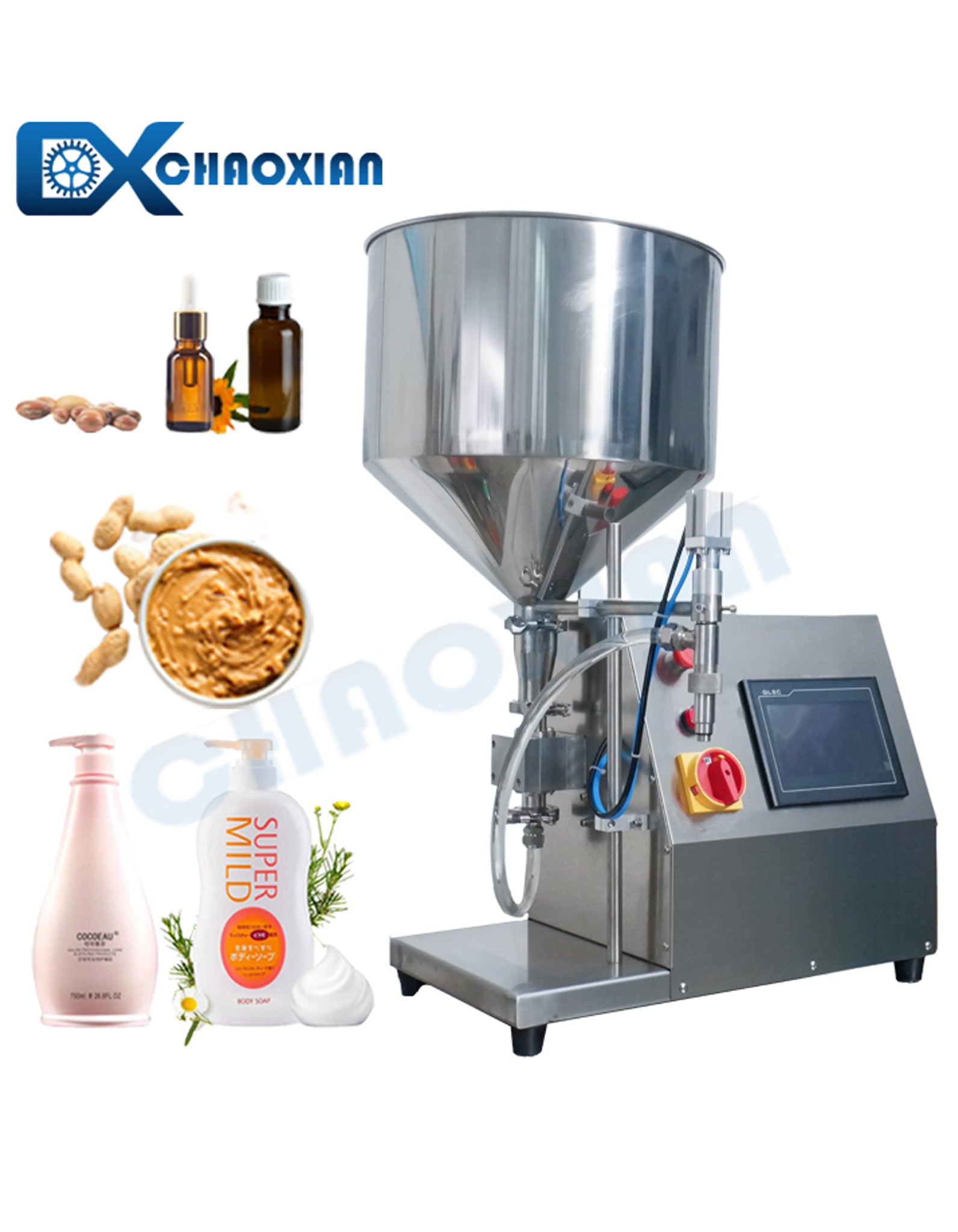 CX Semi Automatic Servo Motor Drive Gear Pump Bottle Liquid Filling Machine