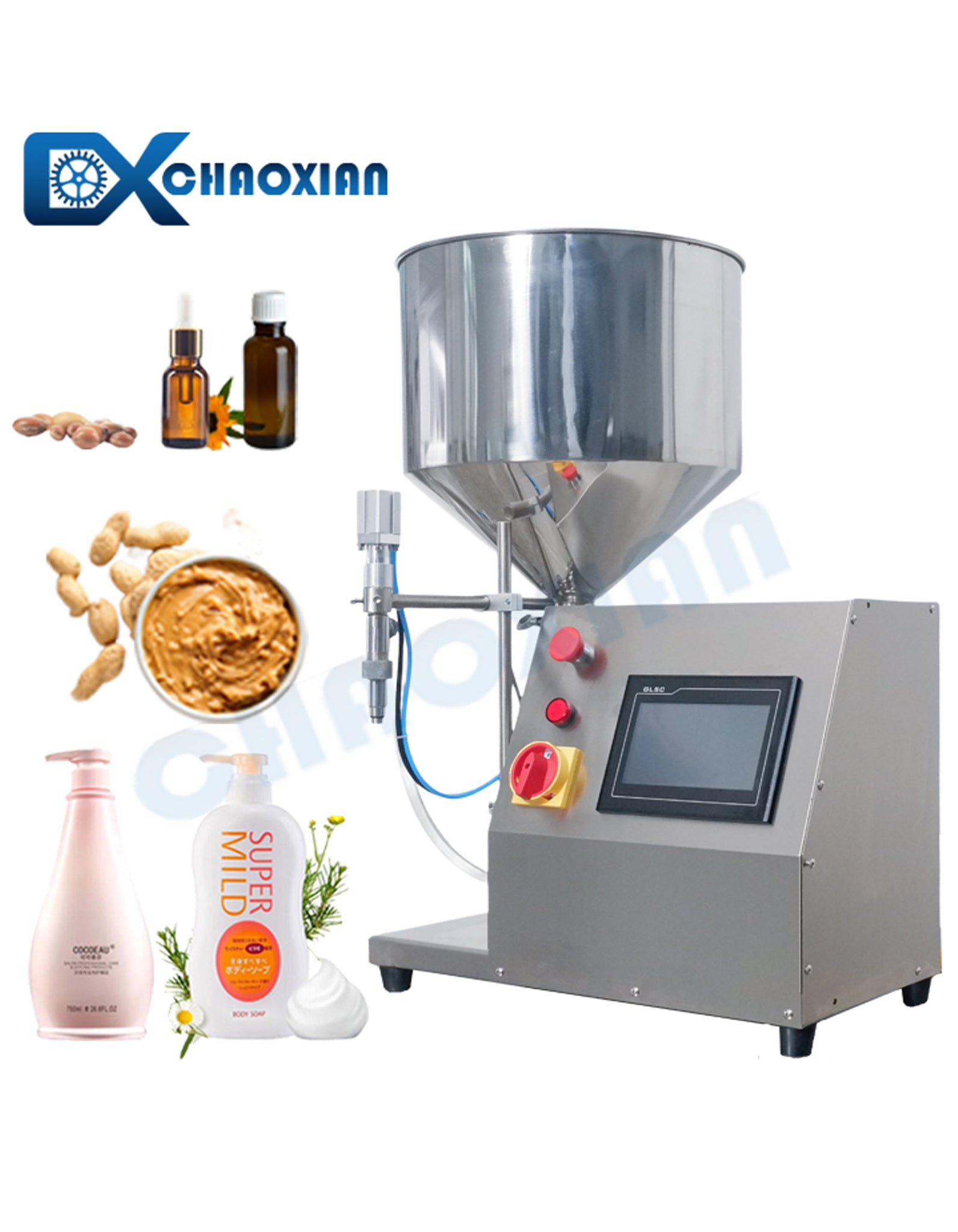 CX Semi Automatic Servo Motor Drive Gear Pump Bottle Liquid Filling Machine
