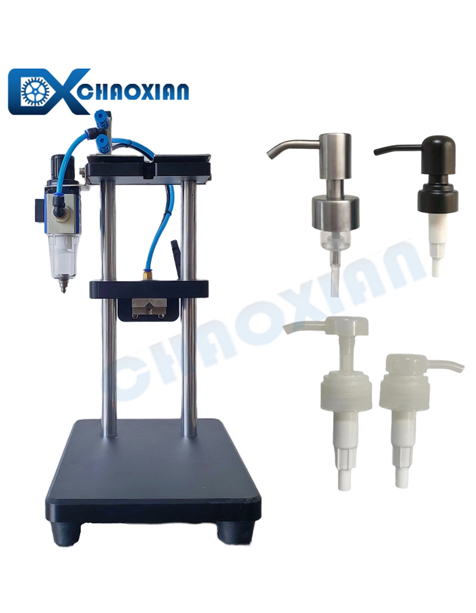 Semi-Automatic Pneumatic Dip Tube & Hose Cutter for Perfume Sprayers and Cosmetic Pumps