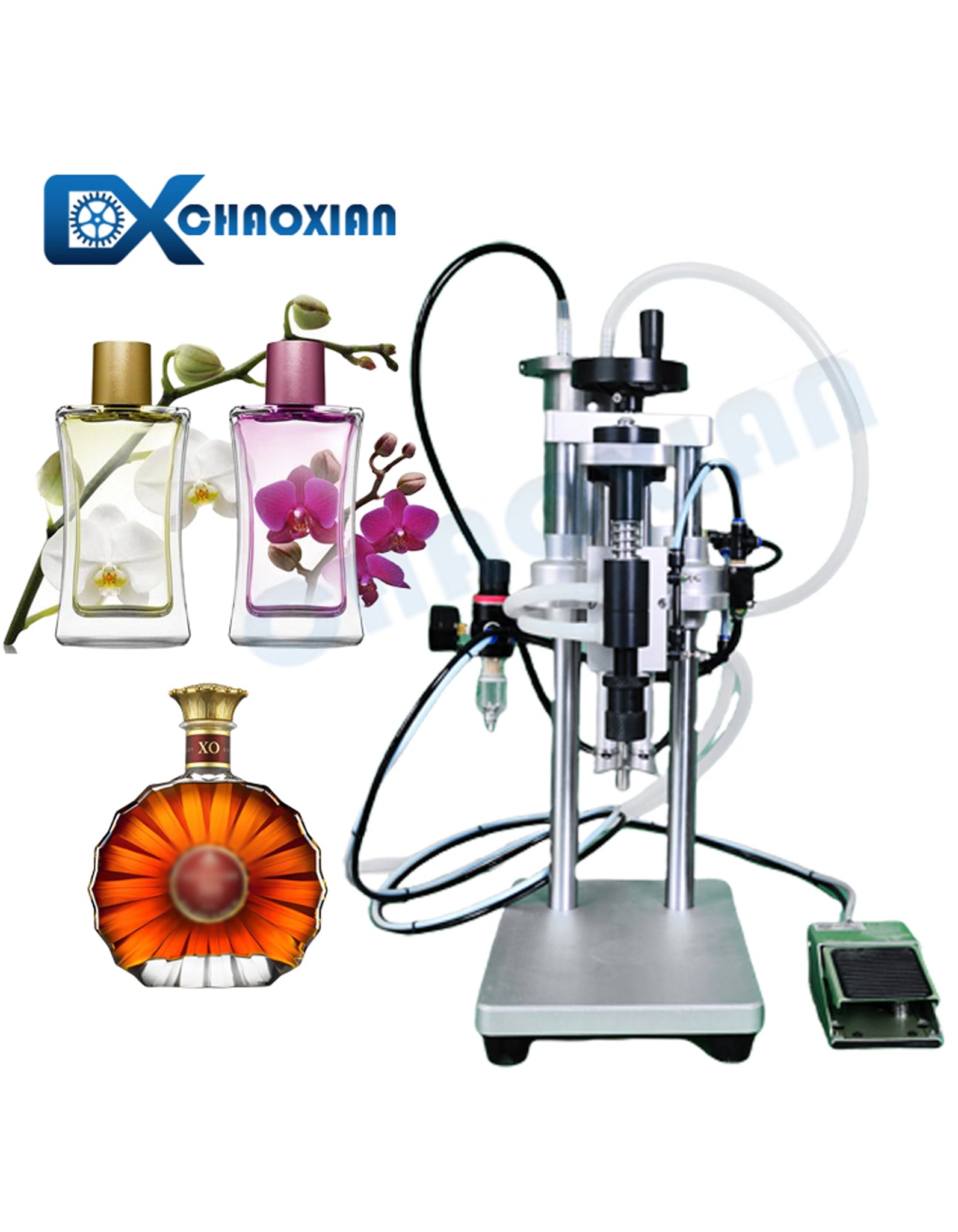 CX Semi-automatic Glass Bottle Wine Perfume Filling Machine