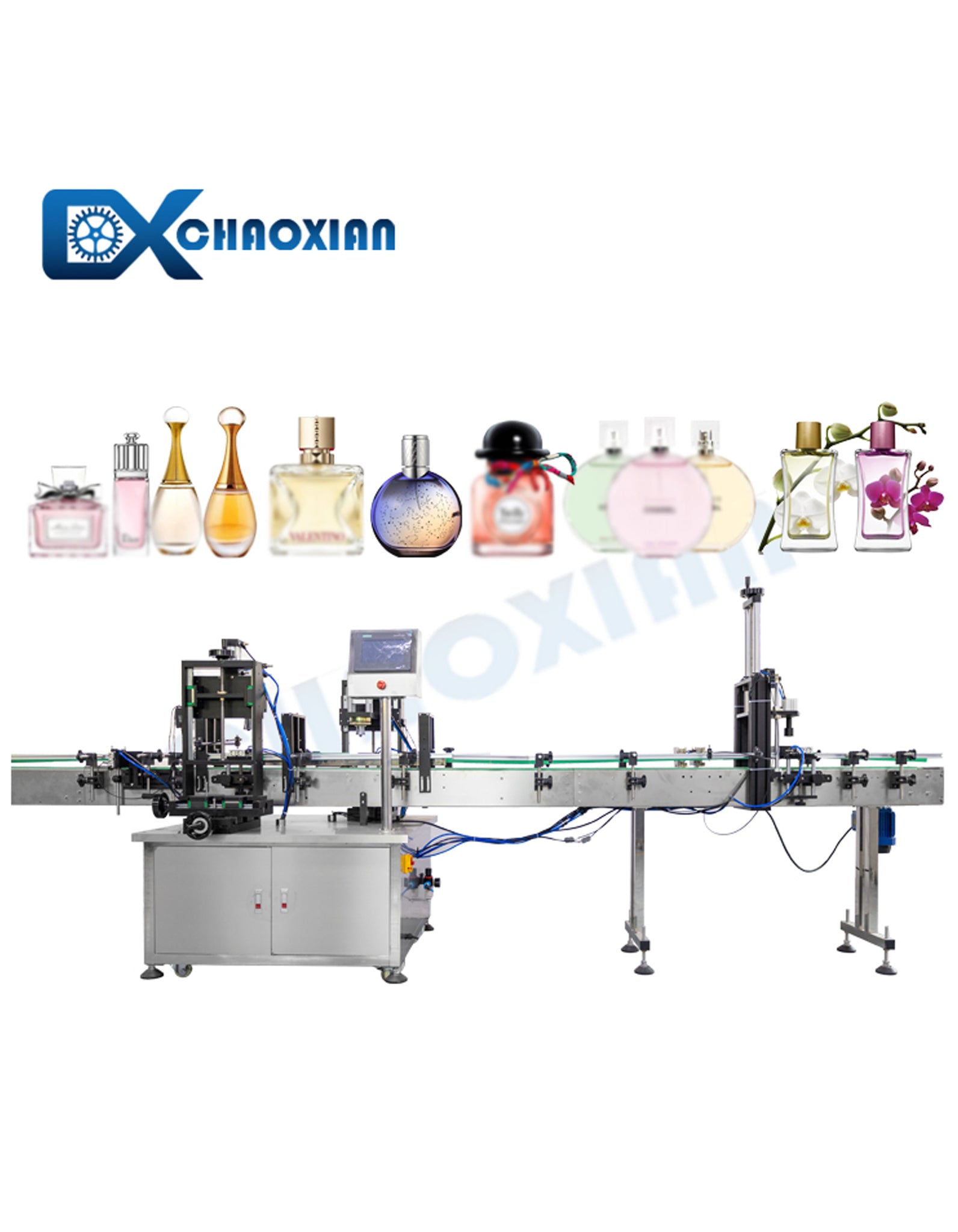 Automatic Bottle Perfume Filling and Capping Machines Production Line