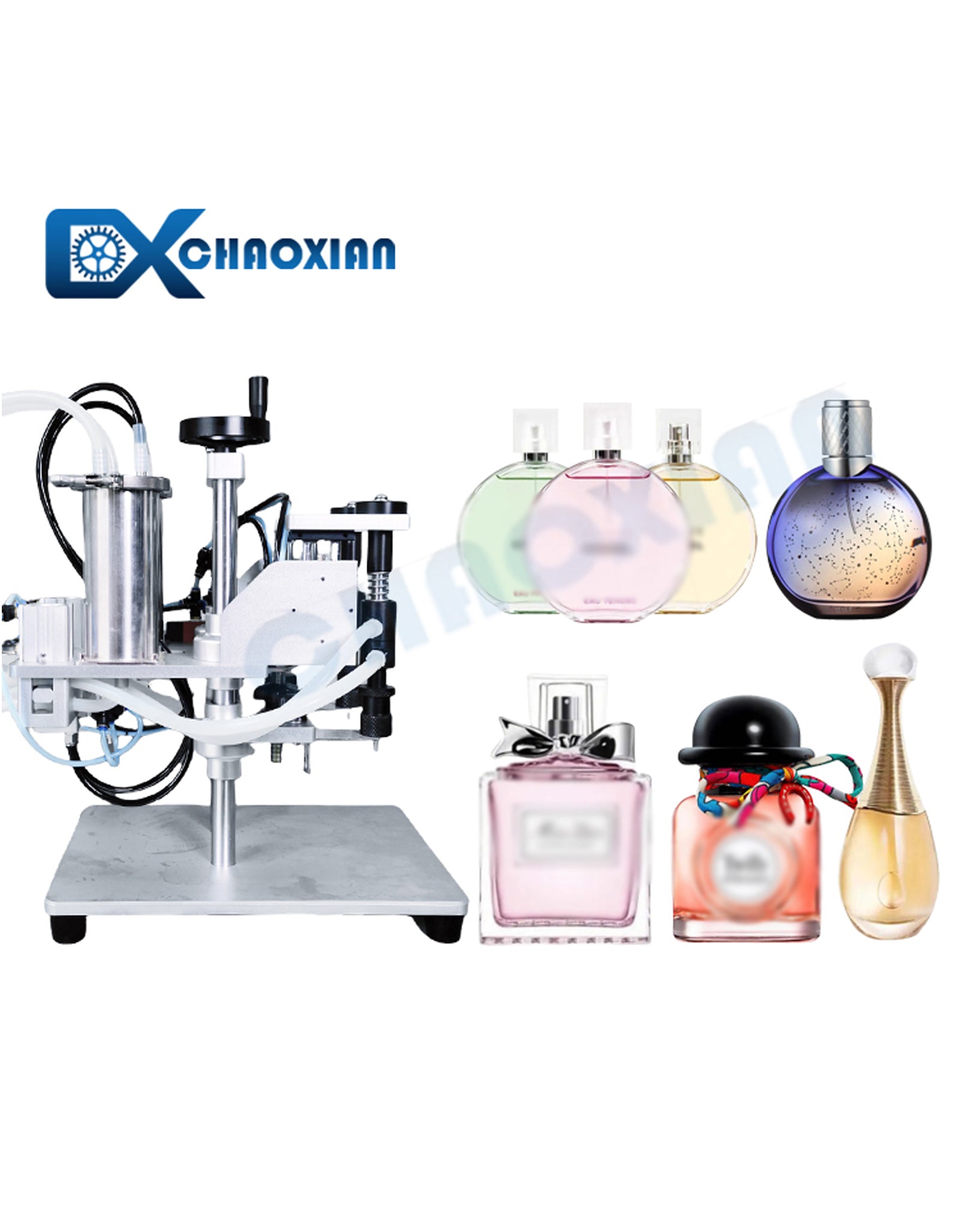 CX Semi-automatic Two Filling Heads Vacuum Bottle Perfume Filling Machine