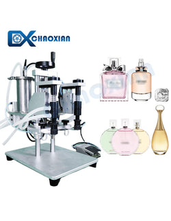 CX Semi-automatic Two Filling Heads Vacuum Bottle Perfume Filling Machine