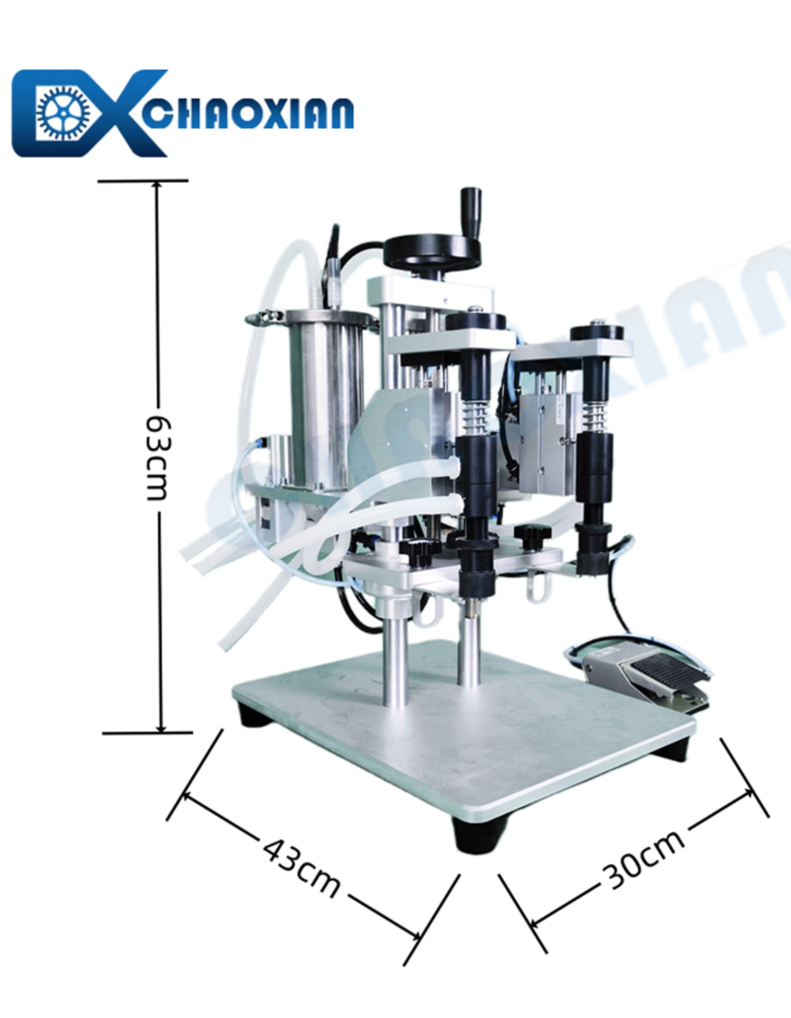 Máquina de llenado de perfume de botella de vacío semiautomática con dos cabezales de llenado CX