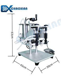 CX Semi-automatic Two Filling Heads Vacuum Bottle Perfume Filling Machine