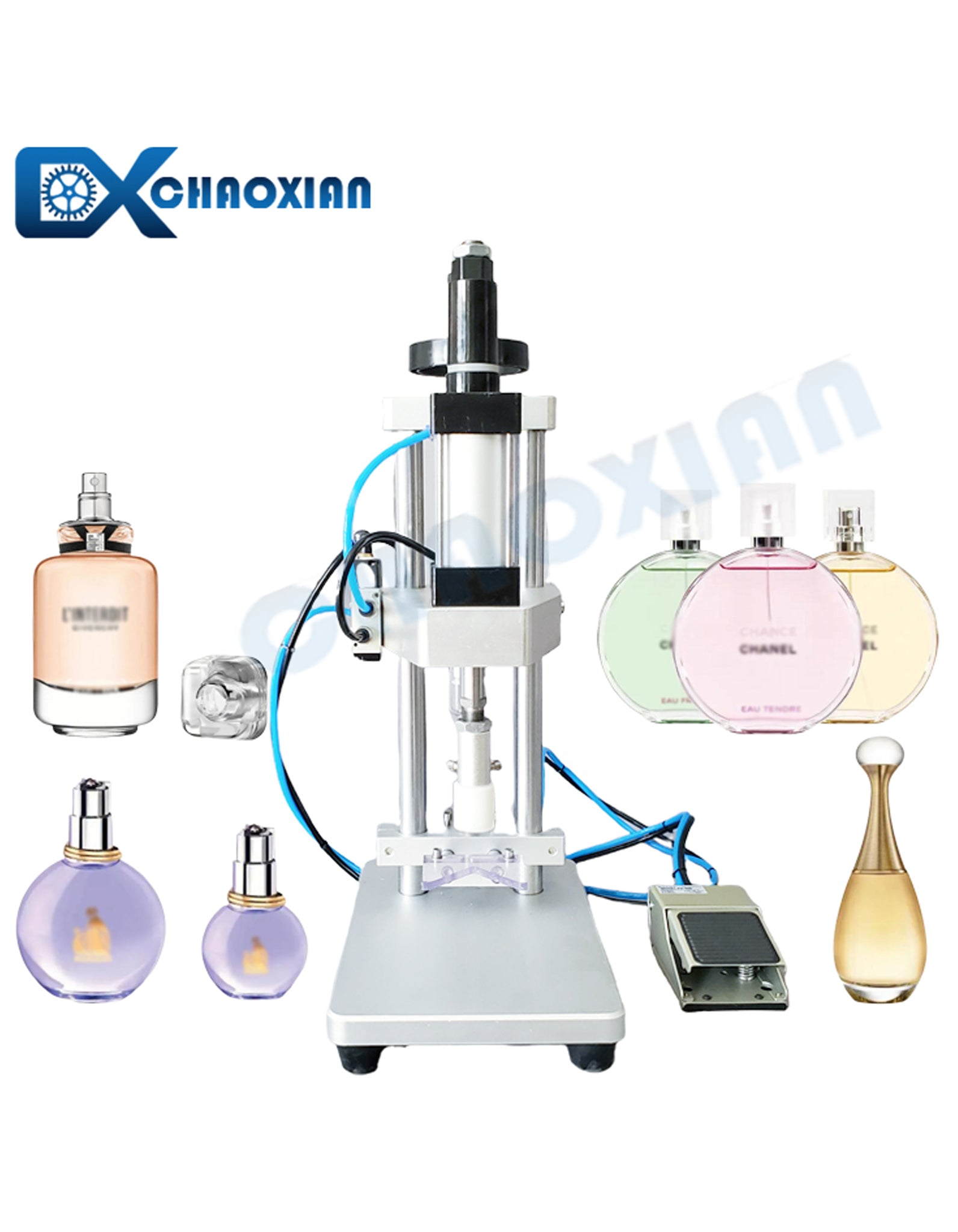 CX Semi-automatic Perfume Bottle Collar Press Capping Machine