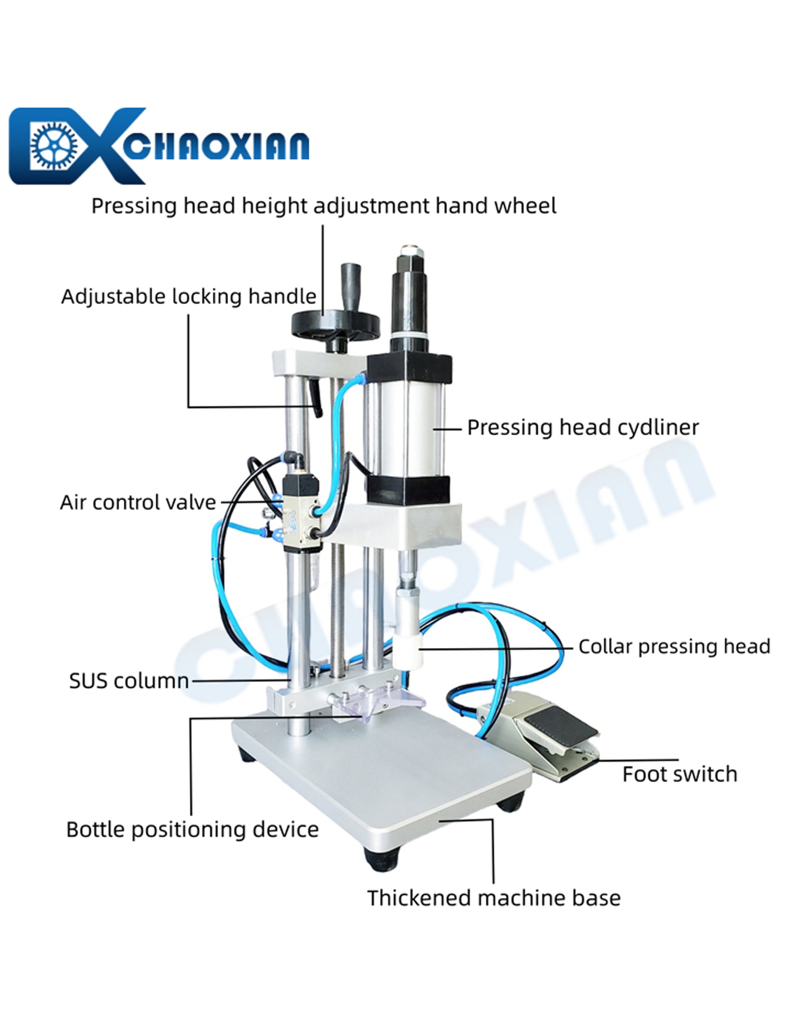 CX Semi-automatic Perfume Bottle Collar Press Capping Machine