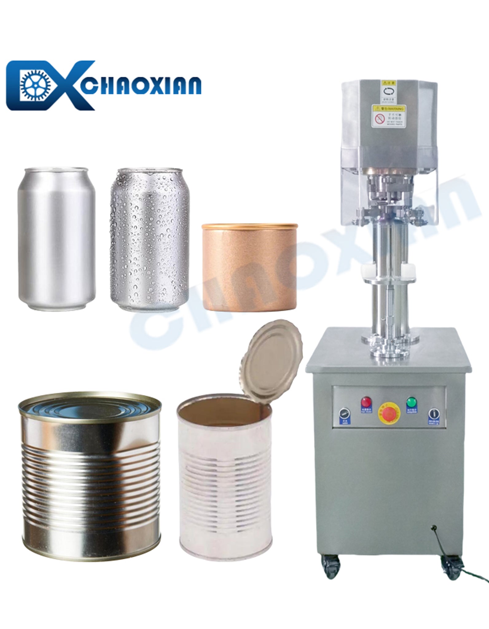 Semi Automatic Can Sealing Machine for Metal, Plastic & Paper Cans