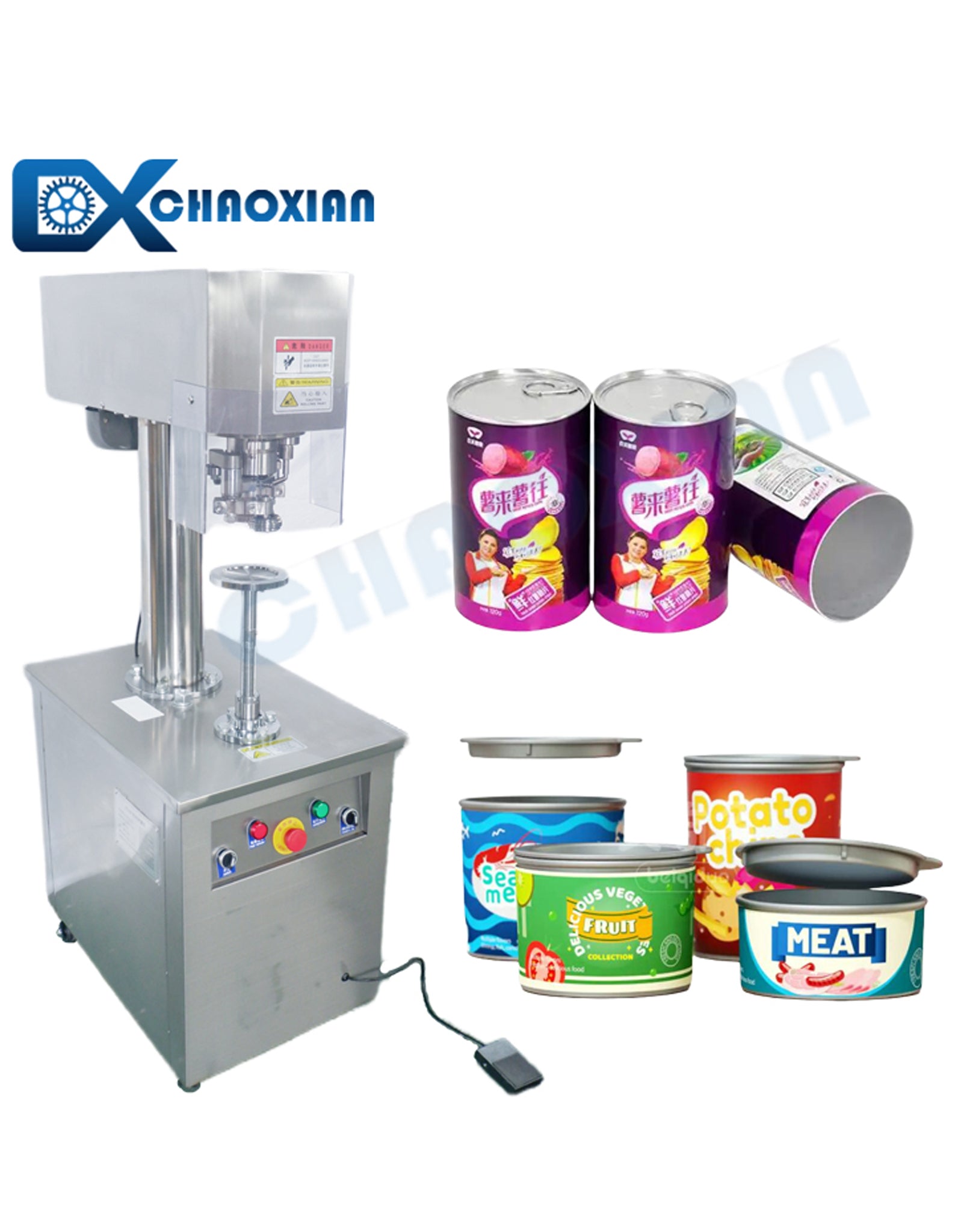 Semi Automatic Can Sealing Machine for Metal, Plastic & Paper Cans