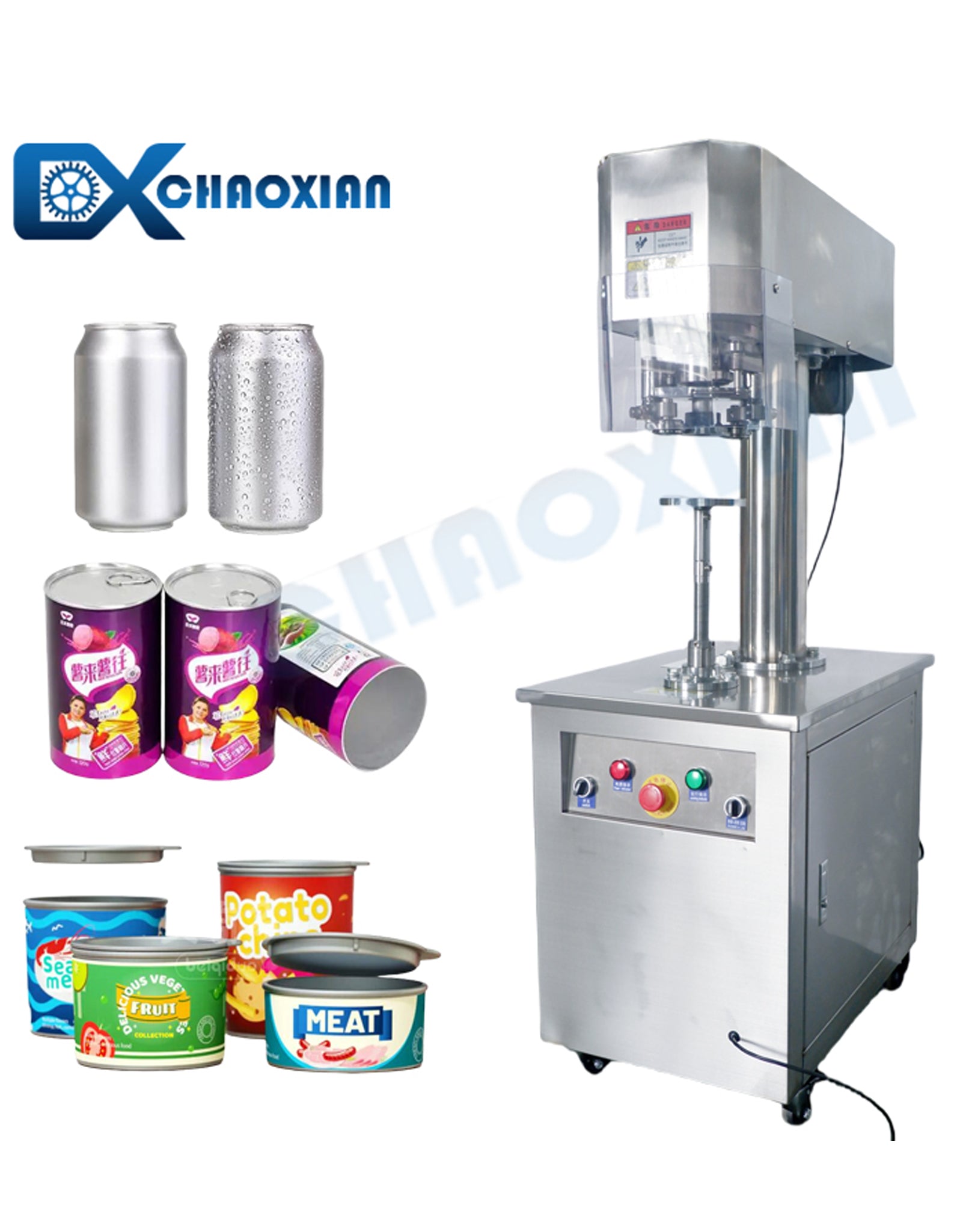 Semi Automatic Can Sealing Machine for Metal, Plastic & Paper Cans