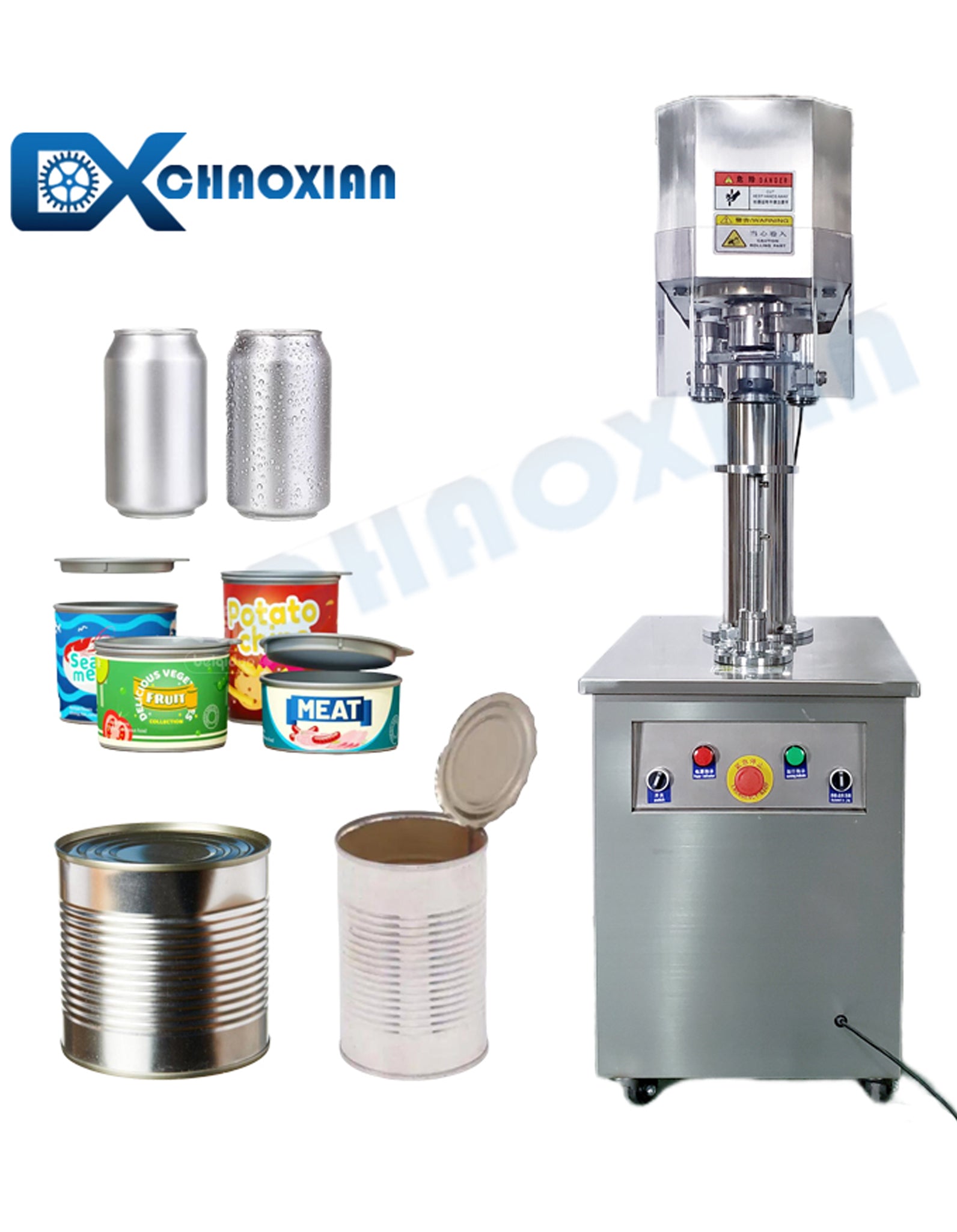 Semi Automatic Can Sealing Machine for Metal, Plastic & Paper Cans