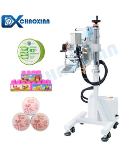 Automatic Top Labeling Machine for Jar Lids, Boxes